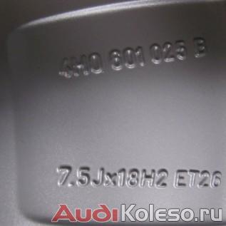 Оригинальные литые диски Audi A8 D4 R18 4H0601025B в сборе с зимними шпигованными шинами Nokian оригинальный номер и параметры диска