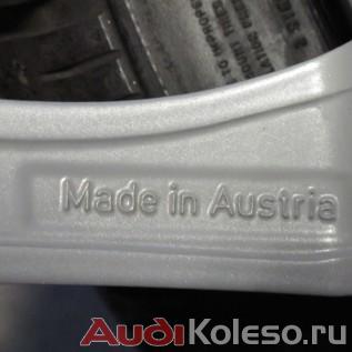 Оригинальные литые диски Ауди А4 R18 8k0601025j в сборе с зимними шинами 245/40 r18 Dunlop диски произведены на заводе ауди в австрии
